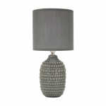 Hall keraamiline laualamp tekstiilist varjuga (k&otilde;rgus 30,5 cm) Points - Mauro Ferretti