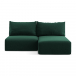 Tumeroheline sametist panipaigaga nurgadiivanvoodi (parem nurk) Kalena - Makamii