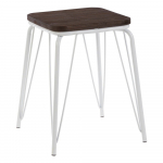 Valge/tume naturaalse jalakapuust tool District - Premier Housewares