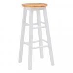 Valge/naturaalsest kaut&scaron;ukipuidust baaritool (istme k&otilde;rgus 74 cm) Chester - Premier Housewares