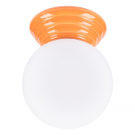 Oranž keraamiline laelamp klaasist varjuga, &oslash; 12 cm Farsa - Sollux