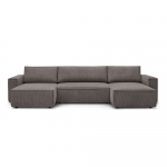 Tumehall velvetist U-kujuline nurgadiivanvoodi Nihad - Bobochic Paris