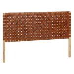 Teakpuust ja nahast pealaud, 153 x 110 cm Calixta - Kave Home