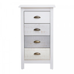 K&otilde;rge valge ja hall 4 sahtliga kapp , 46 x 80 cm Romantica - Marckeric