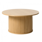 &Uuml;mmargune kohvilaud tammedekorist naturaalses v&auml;rvitoonis &oslash; 90 cm Nola - Unique Furniture