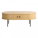 Naturaalset v&auml;rvi tammepuidust kohvilaud 60x120 cm Nola - Unique Furniture