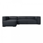 Tumesinine nahast nurgadiivan (vasak nurk) Madame - Windsor & Co Sofas