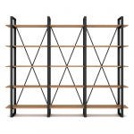 Must/loomulik tammepuust riiul 218x180 cm Aviva - Marckeric