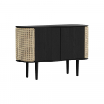 Madal kapp tammepuust must ja naturaalne 109x75 cm 109x75 cm Treasures - UMAGE