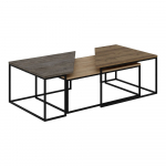 Diivanilauad 3 tk komplektis p&auml;hklipuu dekooriga 70x110 cm Titan - Marckeric