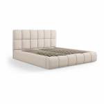 Beež polsterdatud kaheinimesevoodi koos voodip&otilde;hja ja panipaigaga 160x200 cm Bellis &ndash; Micadoni Home