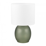 Valge-roheline laualamp tekstiilist varjuga (k&otilde;rgus 29 cm) Vela - Trio