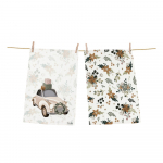 J&otilde;ulumotiividega puuvillased r&auml;tikud 2tk komplektis 50x70 cm Festive Car - Butter Kings