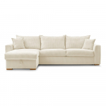 Kreem velvetist nurgadiivanvoodi (muutuv nurk) Augustin - Bobochic Paris