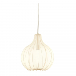 Beež rippvalgusti tekstiilist varjuga &oslash; 50 cm Elati - Light & Living