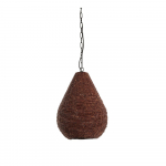 Pruun rippvalgusti puidust varjuga &oslash; 31 cm Kabinda - Light & Living