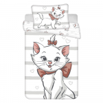 Valge puuvillane laste voodipesu 100x135 cm Marie Cat "Bow" - Jerry Fabrics
