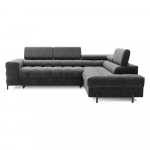 Tumehall sametist lahtik&auml;iv/sahtliga nurgadiivan (parem nurk/L-kujuline) Ferucce &ndash; ELTAP