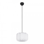 Valge metallist ripplamp tekstiilist varjuga, &oslash; 25 cm Madleine - Reality