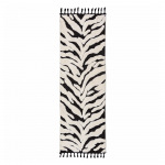 Mustvalge jooksja 80x300 cm Esra Zebra - Flair Rugs