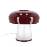 Burgundia v&auml;rvi metallist laualamp klaasist varjuga (k&otilde;rgus 35 cm) Clevely - Bizzotto