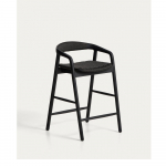 Must baaritool tammepuidust k&auml;etugedega (istme k&otilde;rgus 65 cm) Derile - Kave Home