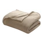 Taupe mikroflanelltekk 220x240 cm Flanou - douceur d'int&eacute;rieur
