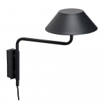 Must metallist h&auml;mardatav LED-seinavalgusti &oslash; 30 cm pistikupesale Cover - H&uuml;bsch