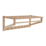 Naturaalsest tammepuidust seinakapp riiuliga 80 cm Oslo - Jotex