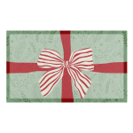 J&otilde;uluteemaline uksematt taaskasutatud plastist 40x70 cm Red & White Stripe Bow - Artsy Doormats