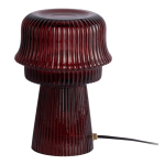 Burgundiapunane klaasist laualamp (k&otilde;rgus 26 cm) Cadiz - Leitmotiv