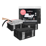 Mustad vaakumplastist hoiukarbid 3 tk komplektis 65x45x27 cm Black Edition - Compactor