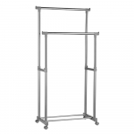 H&otilde;bedane metallist teleskoopiline/ratastega riidenagi &ndash; Premier Housewares