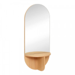 Seinapeegel riiuliga, tammepuust Natur, 55 x 120 cm - H&uuml;bsch