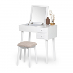 Valge garderoobilaud koos peegli, ehtekarbi ja 2 sahtliga Beauty - Bonami Essentials