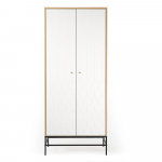 Valge riidekapp 80x190 cm Lia - Woodman