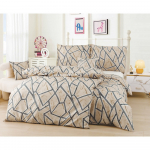 Helepruun mikrosatiinist &uuml;heinimesevoodipesu 140x200 cm, komplektis 6 tk. Marco - My House