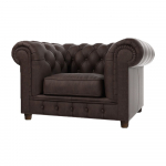 Tumepruun sametist tugitool Cambridge - Ropez