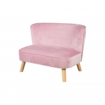 Heleroosa sametist laste diivan 70 cm Lil Sofa - Roba