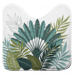 Valge-roheline WC vannitoamatt 45x45 cm Panazio - douceur d'int&eacute;rieur