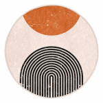 Oranž-kreem pestav &uuml;mmargune vaip, sobitub robottolmuimejaga &oslash; 100 cm Comfort - Mila Home