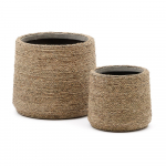 Lillepoti katted komplektis 2 tk tsement &oslash; 35 cm Sigal &ndash; Kave Home