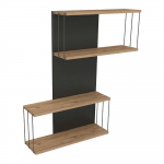 Antratsiitne-puiduv&auml;rvi m&auml;nnidekooriga riiul 65 cm Destan - Kalune Design