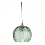 Roheline rippvalgusti klaasist varjuga &oslash; 22 cm Adar - Bloomingville