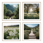 Maalid 4tk komplektis 30x30 cm Sunrise Hike