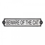 Malmist m&auml;rk 26x5 cm Beware of the Cat - Esschert Design