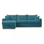 Sinine velvetist nurgadiivanvoodi (muutuv nurk) Augustin - Bobochic Paris