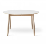 Valge &uuml;mmargune s&ouml;&ouml;gilaud lisaplaadiga &oslash; 130 cm Single - Hammel Furniture