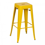 Kollased metallist baaritoolid 2 tk komplektis (istme k&otilde;rgus 76,5 cm) - Ixia