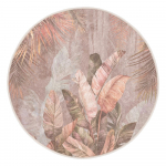 Heleroosa pestav &uuml;mmargune vaip &oslash; 80 cm Dusty Leaves - Mila Home
